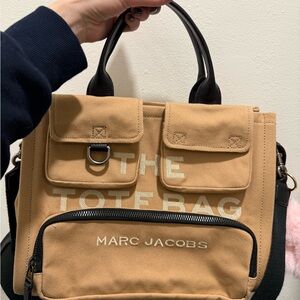 Marc Jacobs Tan and Black Tote Bag